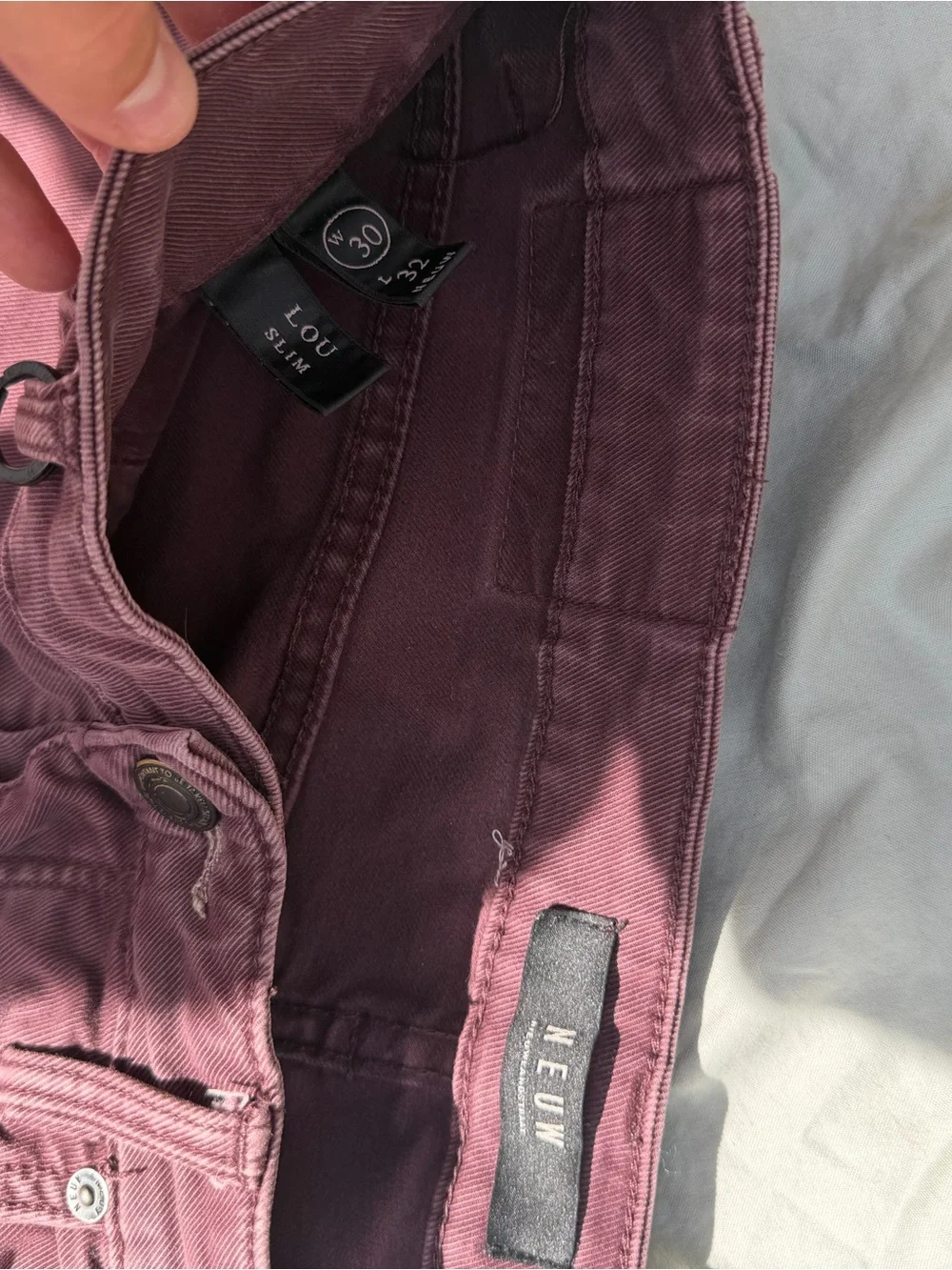 Neuw Slim Jeans in Deep Burgundy